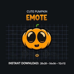 Cute Halloween Pumpkin Twitch, Kick, Youtube Emote
