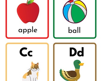 Tarjetas imprimibles del alfabeto: herramienta colorida para aprender el abecedario (PDF)