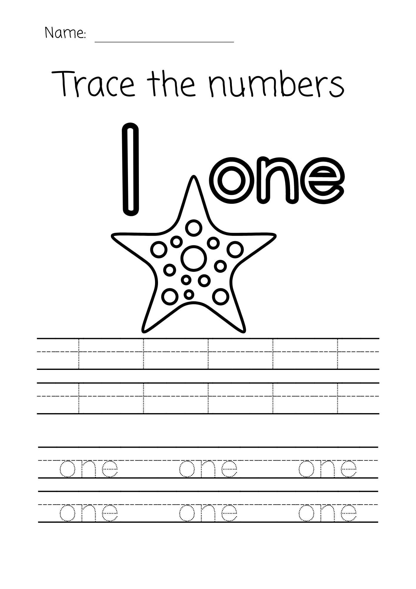 10 printable number worksheets etsy