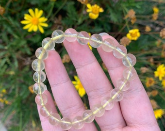 Citrine crystal beaded bracelet