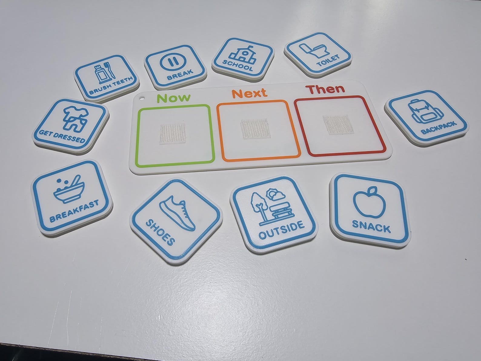 Now Next & Then Visual Schedule Board With Tags | Autism SEN Visual ...