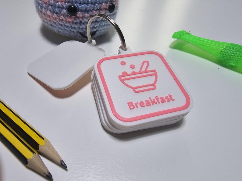 Morning Routine Visual Tags – Kids Daily Schedule Keyring for Autism ...