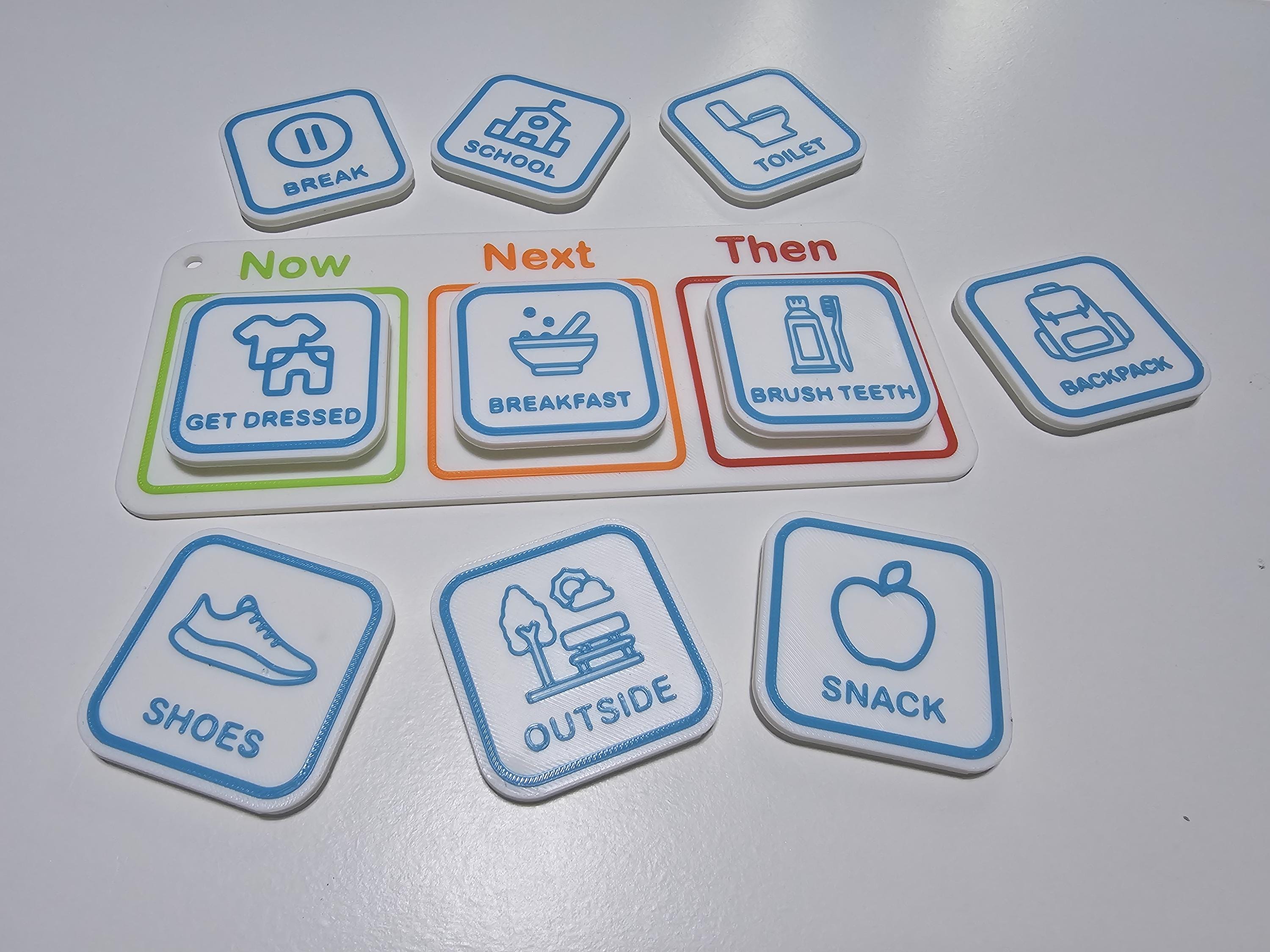Now Next & Then Visual Schedule Board With Tags | Autism SEN Visual ...