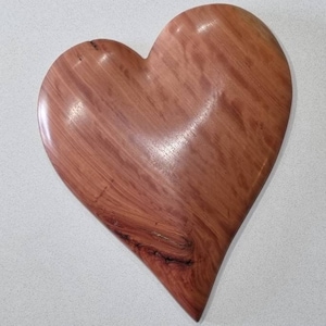 BACK FOR MORE *** Spotted Gum Timber Heart wall art / wall hanging 0045