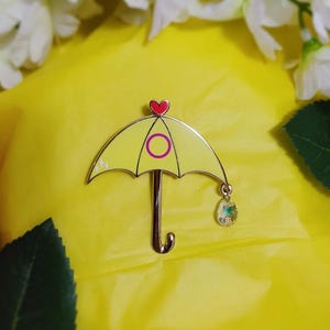 Intersex Flag Umbrella Hard Enamel Pin