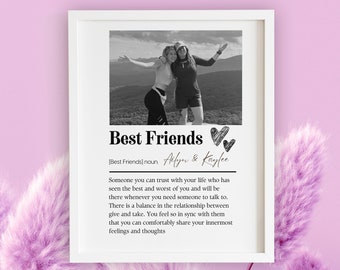 Personalized Sister or best friend Gift, Best Friend Birthday Gift, Soul Sister gift for her, Birthday Gift For Her, Best Friend Print Gift