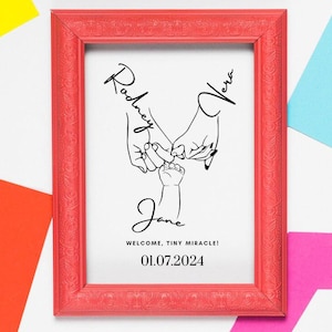 Personalized Baby Keepsake: Custom Newborn Gift for New Parents