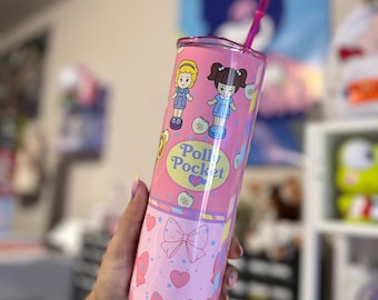 90s Polly Tumbler  20oz Retro Travel Cup  90s Cartoon Drinkware Gift Nostalgic Drinkware