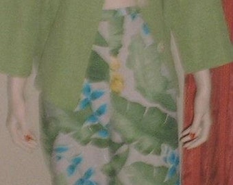 Pantalones cortos de seda con estampado de plátano y plátano hawaiano verde turquesa y amarillo Tommy Bahama, talla 14, nuevos con etiquetas