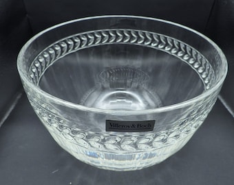 足上の大きなフルーツボウル 成形クリスタル バカラ ダイヤモンド装飾