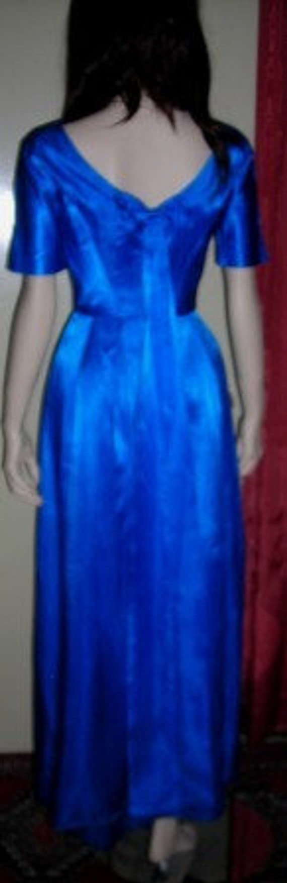 Lorrie Deb of San Francisco Bright Blue Satin Wed… - image 3