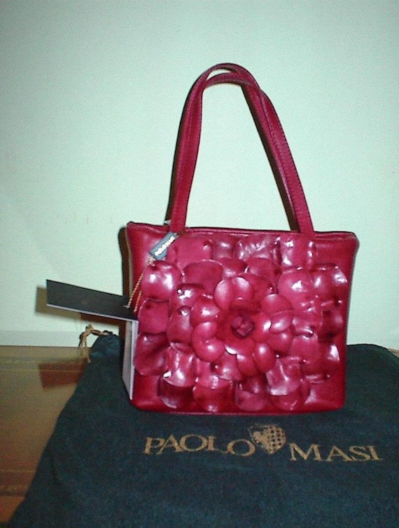 PAOLO MASI Lipstick Red Leather Made in Italy Even