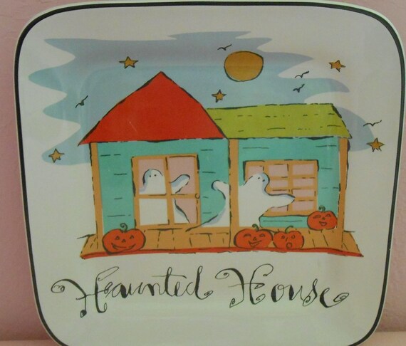Rosanna Halloween Haunted House Ghosts Pumpkins Serving Dish Etsy 日本