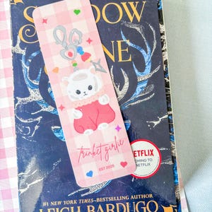 Trinket Bookmark / Cute bookmark / Calico Critter Bookmark / Bookmark / Bookmark / Trinkets / Bookmarks / Cat / Kawaii Bookmark / Pink