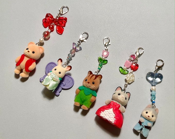 Calico Critters Cutie Keychains / Keychains / Calico Critters / Cute Keychains / Kawaii Keychains /