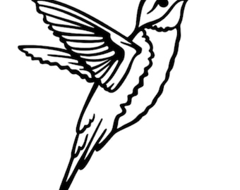 Hummingbird Decal, Hummingbird Vinyl Decal, Hummingbird Sticker, Decal for Car, Hummingbird Lover Gift, Bird Sticker, Handmade, Wall Decal