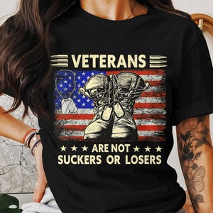 Veterans T-Shirt: US Flag, Military Boots, Patriotic Gift
