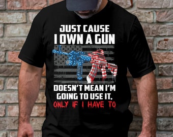 American Flag Rifle Graphic T-Shirt: Patriotic 2nd Amendment Tee