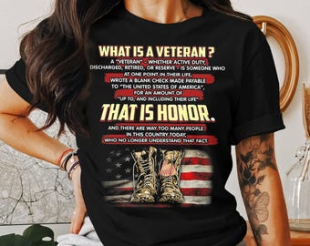 Veteran-T-shirt: Amerikansk flagga och militära stövlar - Patriotic USA Pride