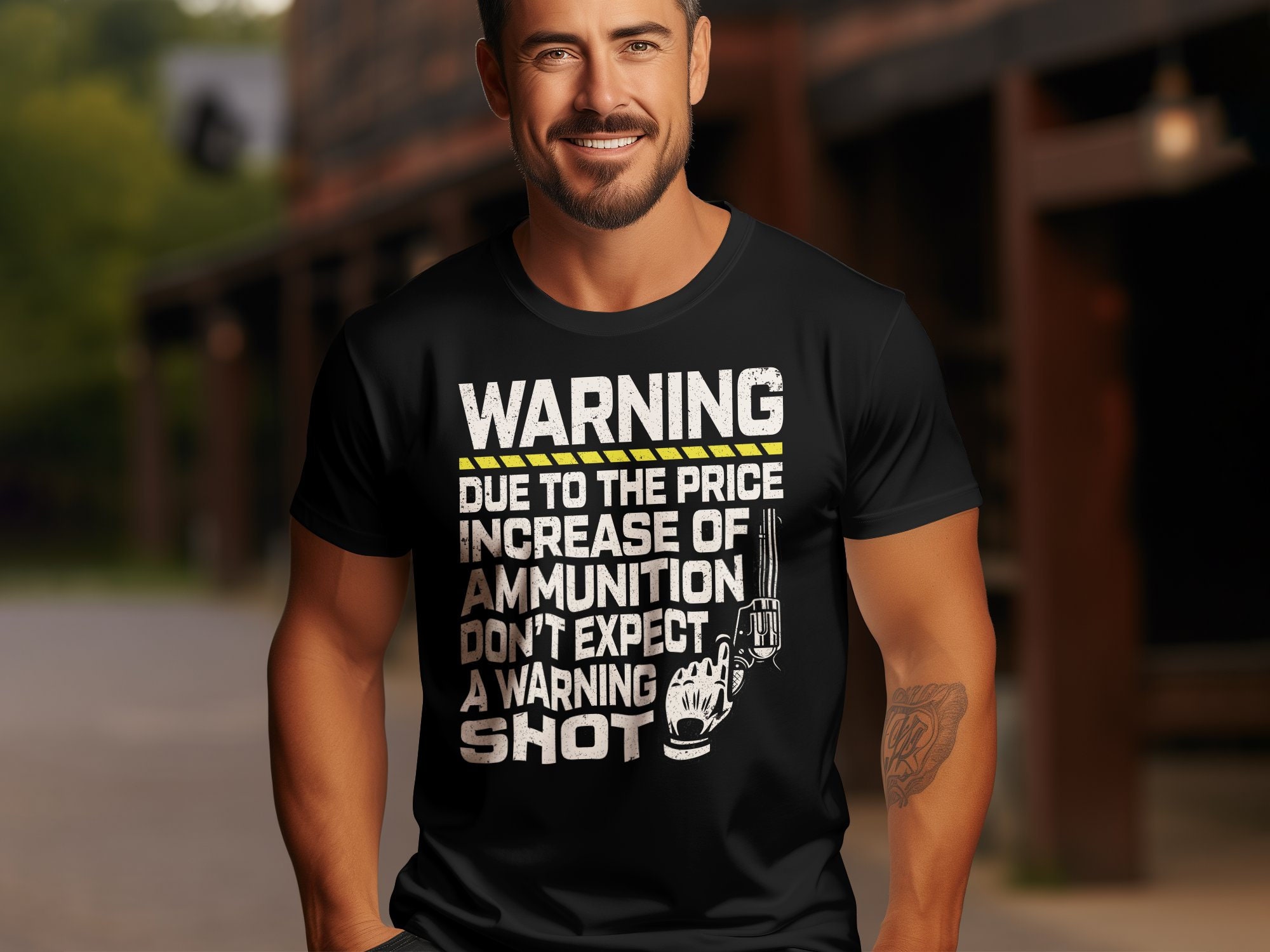 T-shirt Noir Delta 'Price Increase On Ammo' - Taille L - Occasion Très Bon état