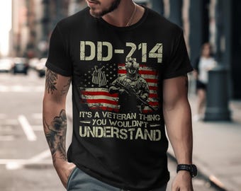 DD214 Veteran T-shirt: Military Pride Gift
