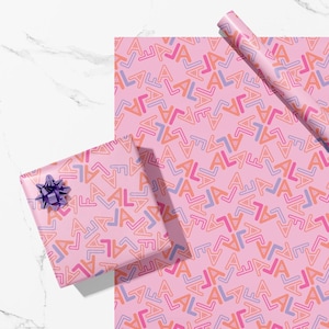 Pink FALALALALA Christmas Eco-Friendly Wrapping Paper Sheet
