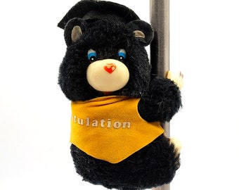 Vintage 1980's Graduation Bear Pencil Gripper Bear  Hugger