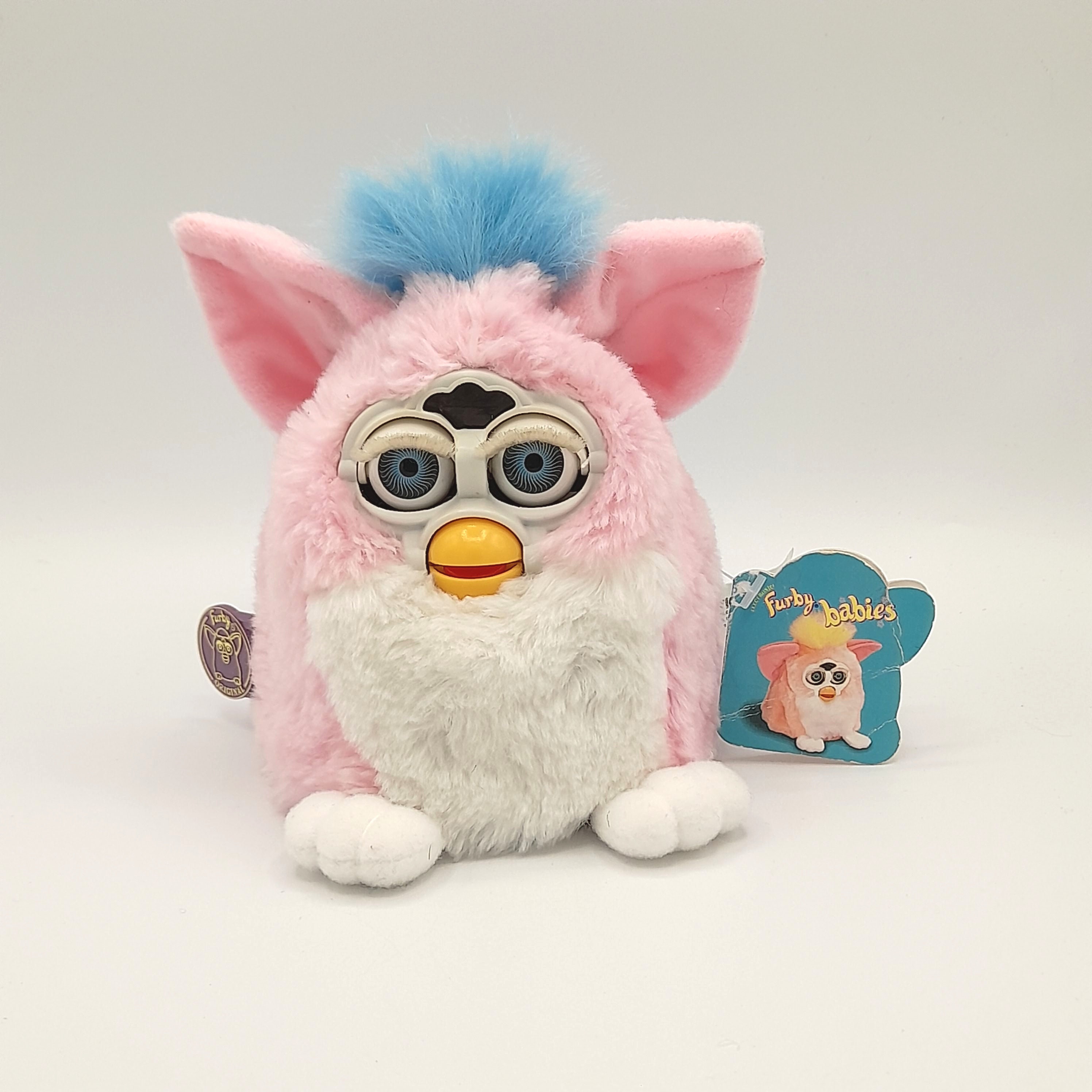 FURBY 1998 ~ Fully Working ~ Tiger Electronics Pink/ Gray with Black Spots.  i11