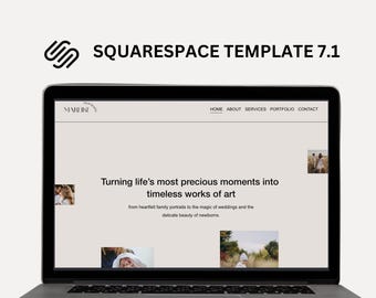 Elegant Squarespace 7.1 template for Family & Wedding Photographers