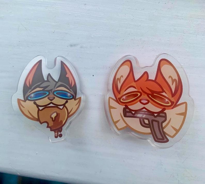 Lackadaisy Rocky and Freckle Bite Pins - Etsy