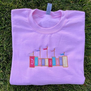 Disneyland Flagge besticktes Sweatshirt