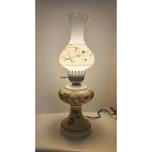 Tiered Vintage Lamp Milk Glass Vintage GWTW Tested & Works Mid-Century Gone With the Wind