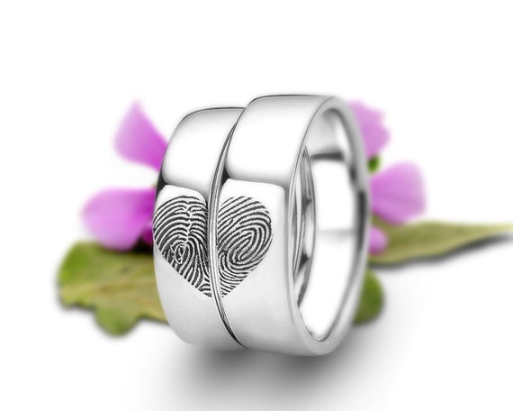 Fingerprint ring deals etsy