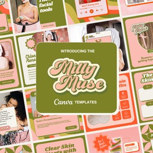Colourful Instagram Post Templates, Boho Canva Templates, Bright Instagram Posts, Vibrant Post Templates, Retro Instagram Templates IG