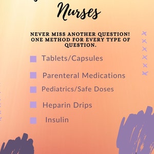 Dosage Calculation for Nurses, Never Miss Another Question!