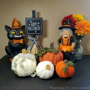 Hand-made, Crocheted, Harvest Pumpkin Plushies - Amigurumi