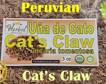 Uña de Gato, Una de gato, Cat's Claw, cats claw bark, 3oz Unicaria Tomentosa  100% Natural Organic Tea !!