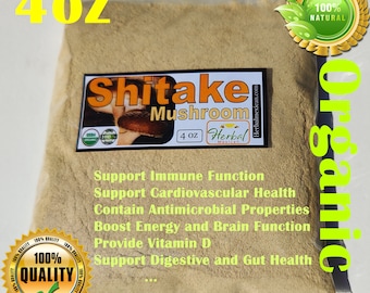 4oz Shiitake/Shitake Mushroom Powder Organic shiitake mushrooms Superfood (Lentinula edodes)