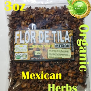 Tila, Flor de tila, Te de tila, flor de tilo,tilo, linden flower, tila star, mexican tila, tila estrella 3oz !!!