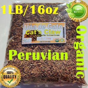 Una de Gato, Cat&#39;s Claw 16oz, Unicaria Tomentosa  100% Natural, uña de gato Organic Tea !!