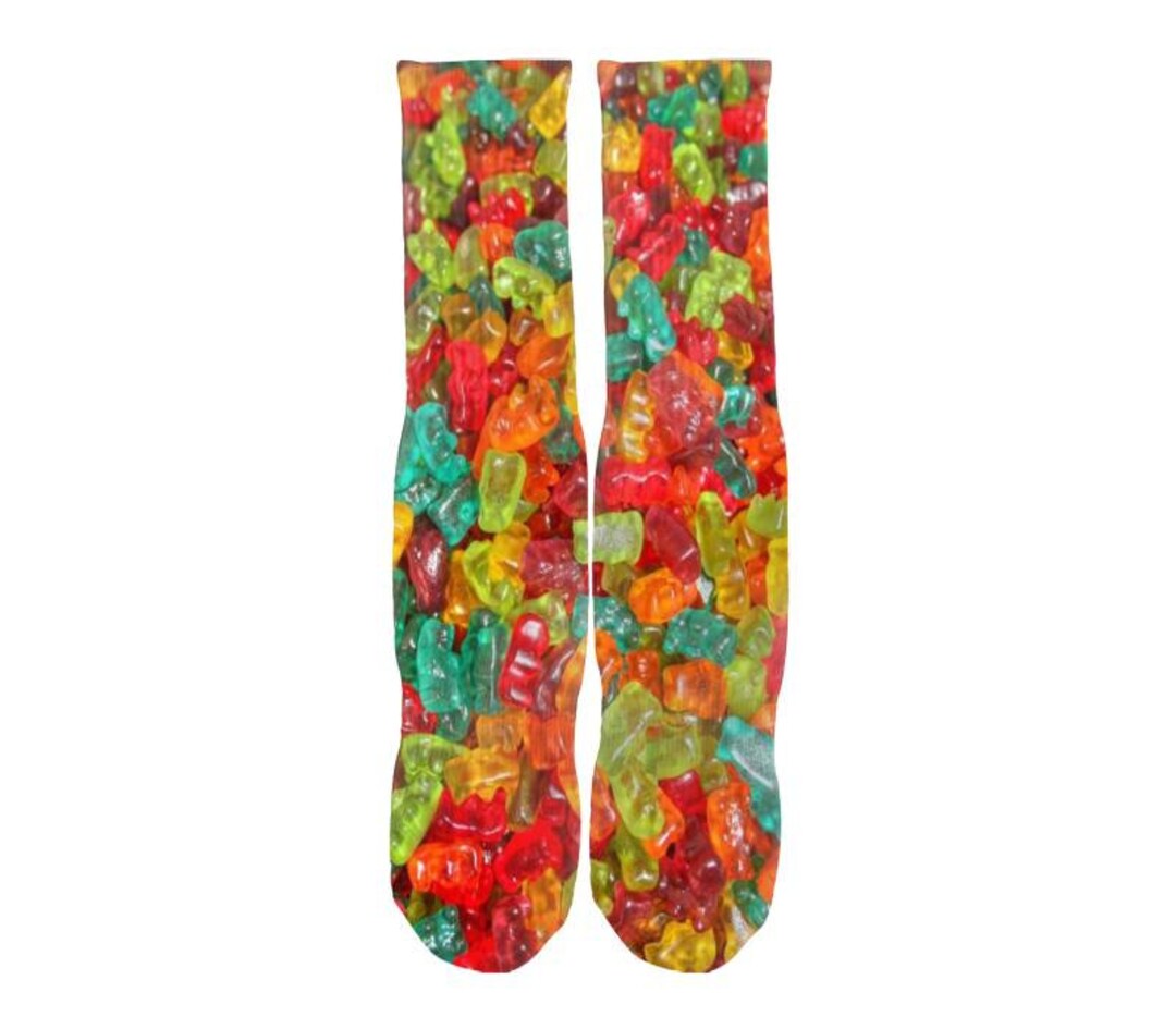 Gummy Bears Candy Socks M & M Etsy