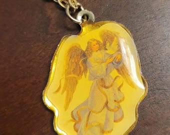 Vintage angel necklace