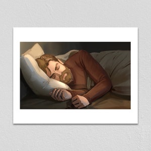 Obi-Wan Sleeping Peacefully - Art Print