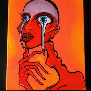 Original Psychedelic Acrylic Canvas Painting