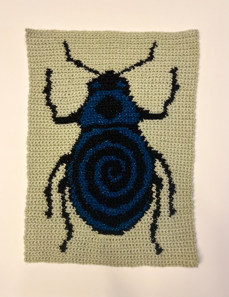 Dizzy Beetle Tapestry Crochet Pattern *DIGITAL DOWNLOAD ONLY* / Swirly ...