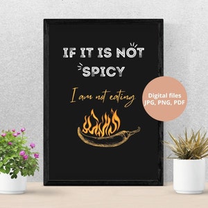 Thai food Poster Instant Download | Thai food print | Kitchen wall art | Asian food print | Thai food lovers | Chef gifts | Spicy food