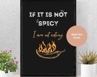 Thai food, Poster Print | Thai food print | Kitchen wall art | Asian food print | Thai food lovers | Chef gifts | Spicy food | Food print