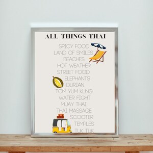 All things Thai Poster Print | Thai culture | Thai ways | Amazing Thailand | Beautiful Thailand | I am Thai