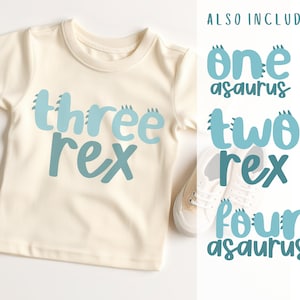 tre rex svg-familj, dinosaurie med tredje födelsedag, dinosauriefödelsedagströjor png, tre rex födelsedagsfestdekorationer, två rex födelsedag png