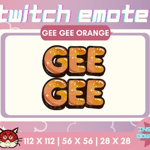 x1 GG Orange Sparkle Twitch Emote | Youtube | Cute Emotes | Twitch Assets | Cool | Kawaii
